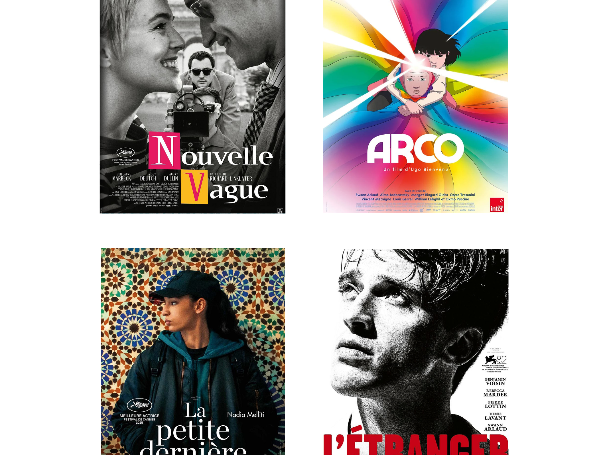 Visuel présentant 4 affiches des films 