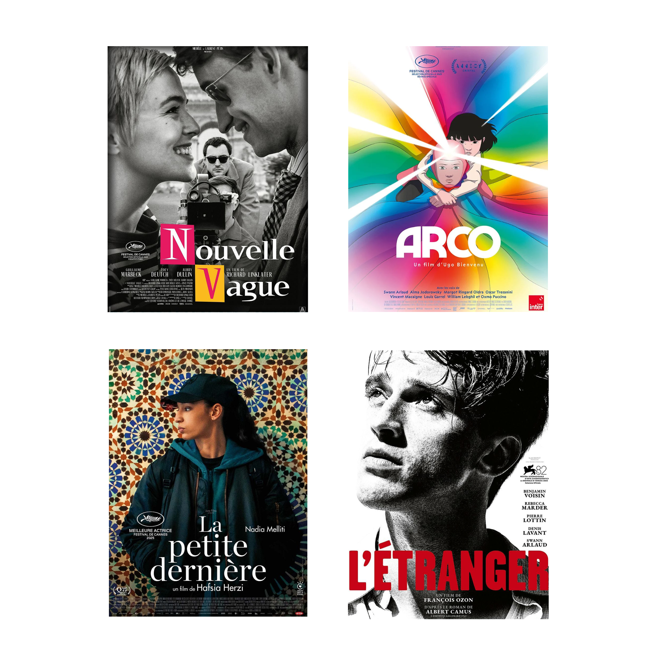 Visuel présentant 4 affiches des films 