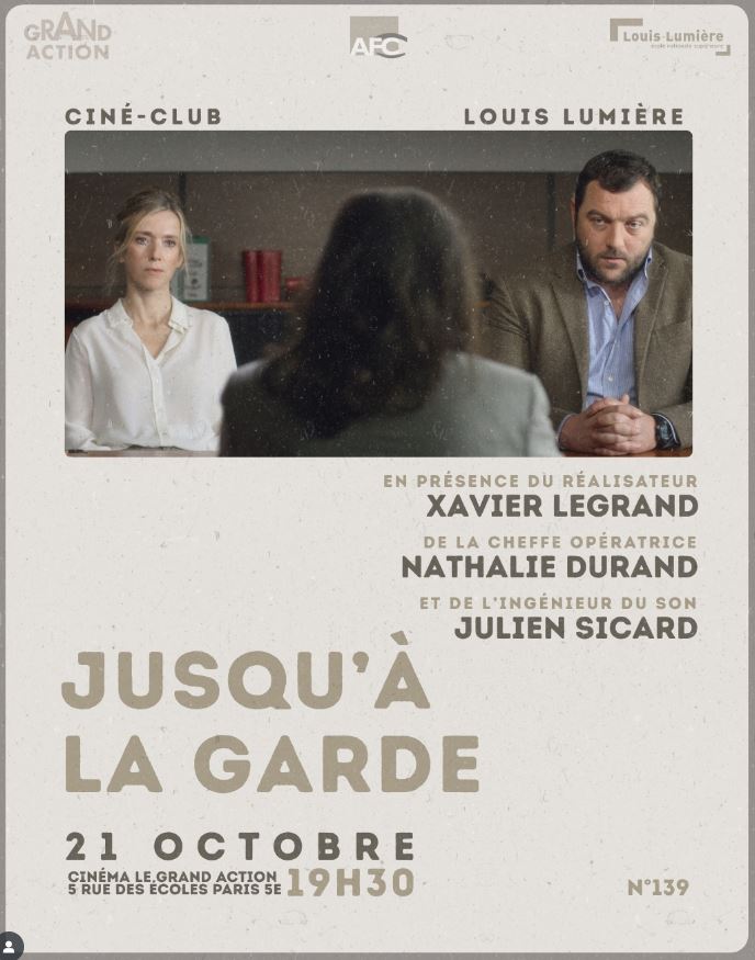 Affiche soirée Grand Action pour le film Jusqu'à la garde
