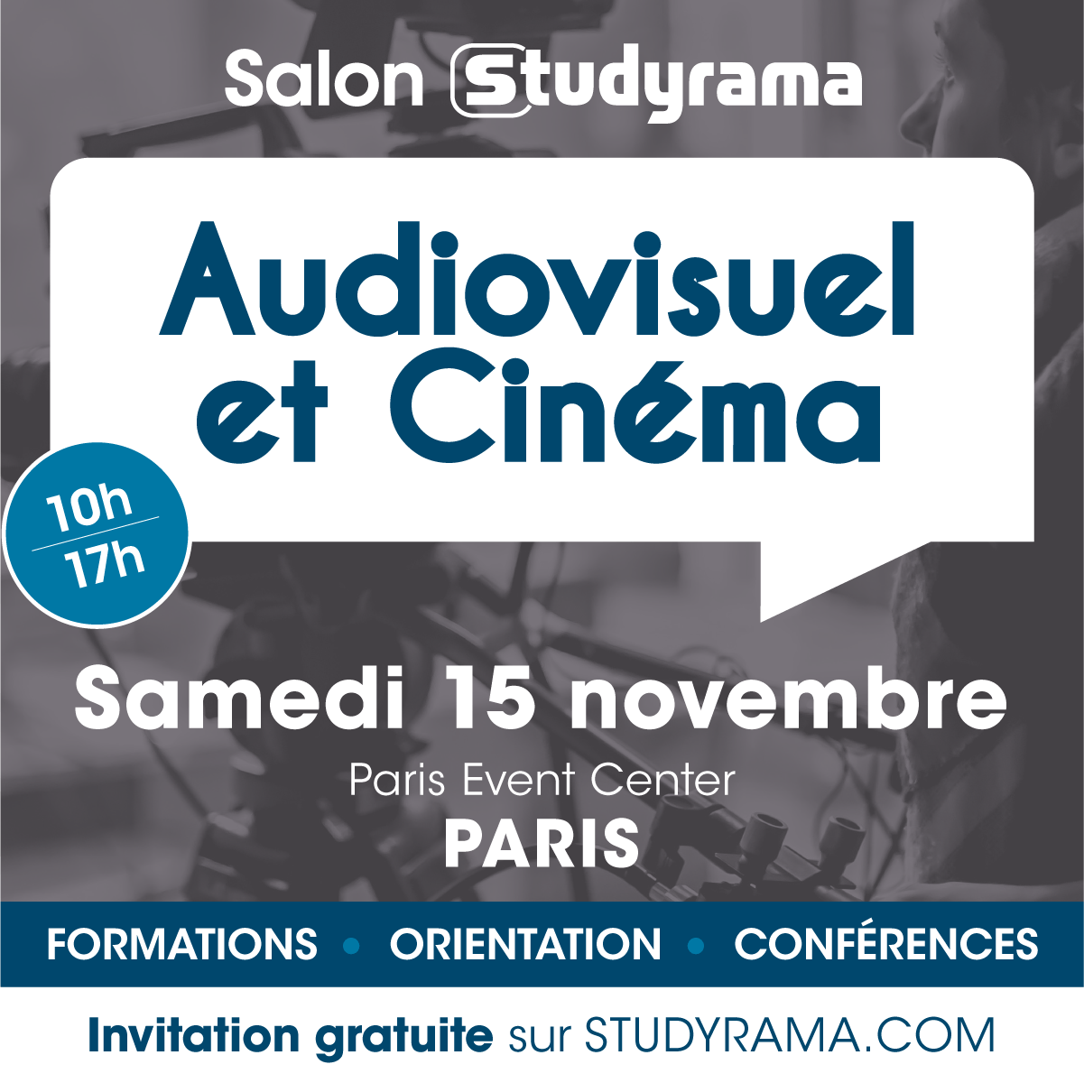 Visuel Salon Audiovisuel Studyrama du 15 novembre