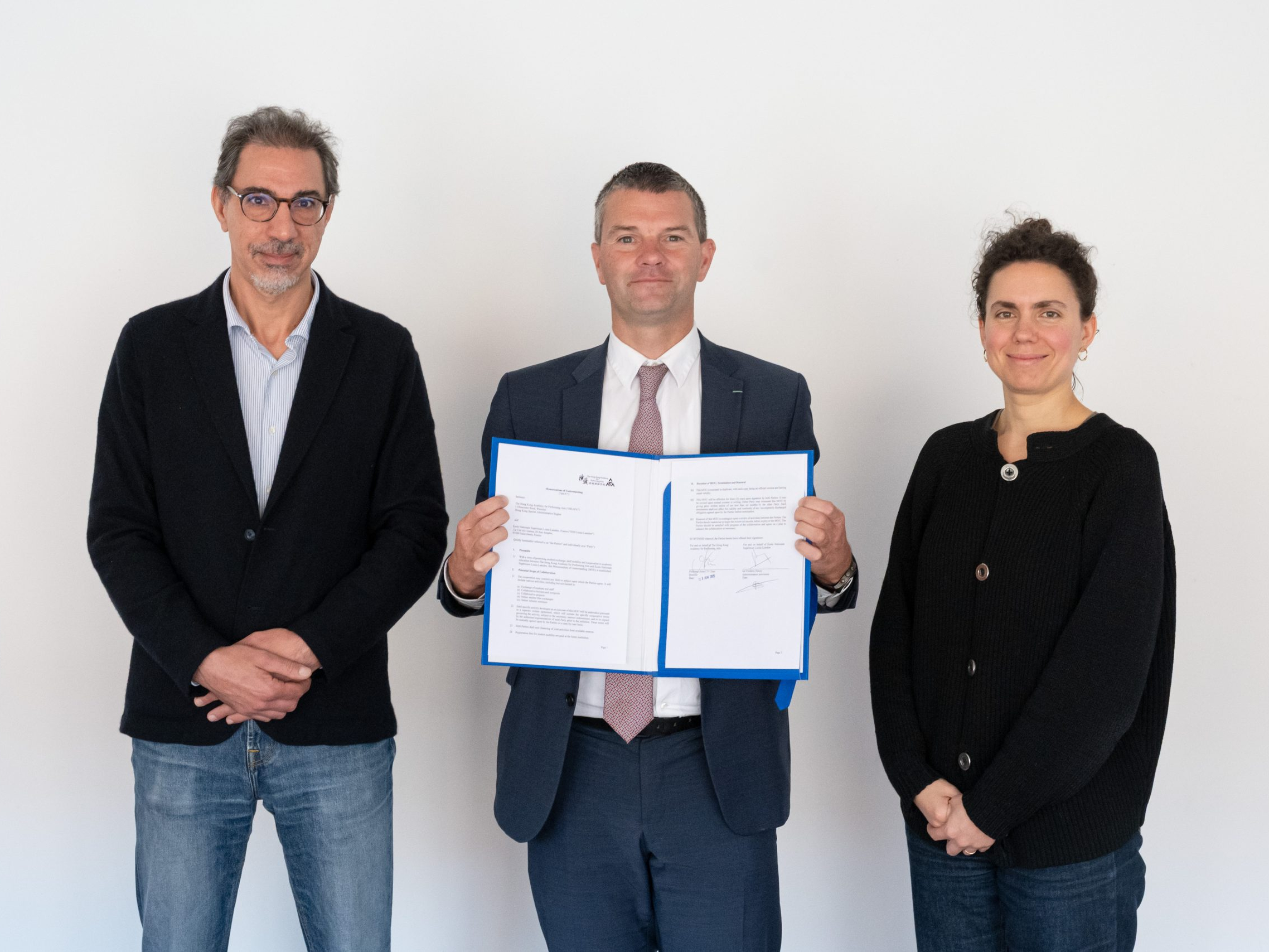 Signature Partenariat avec HKAPA Ghassan Koteit, Mathieu Schneider, Naomi Nicolas Kaufman