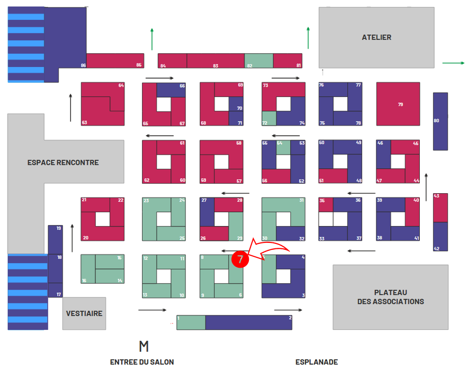 carte emplacement stand