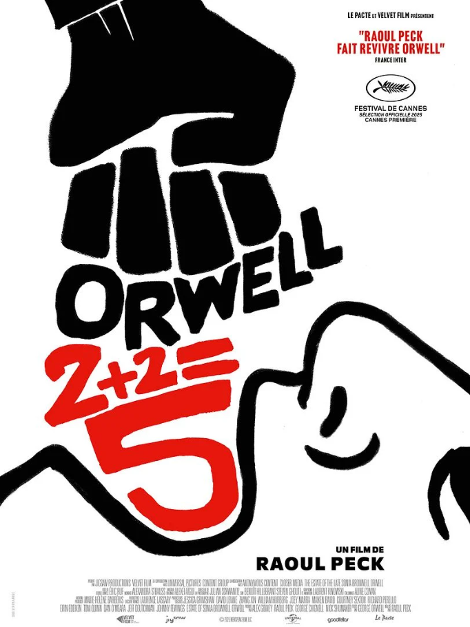 affiche Orwell 2+2=5 de Raoul Peck
