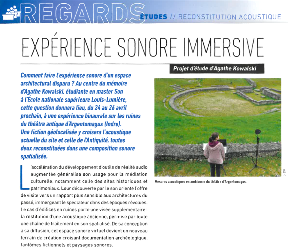 image extraite de l'article Sono Mag sur le projet d'exposition