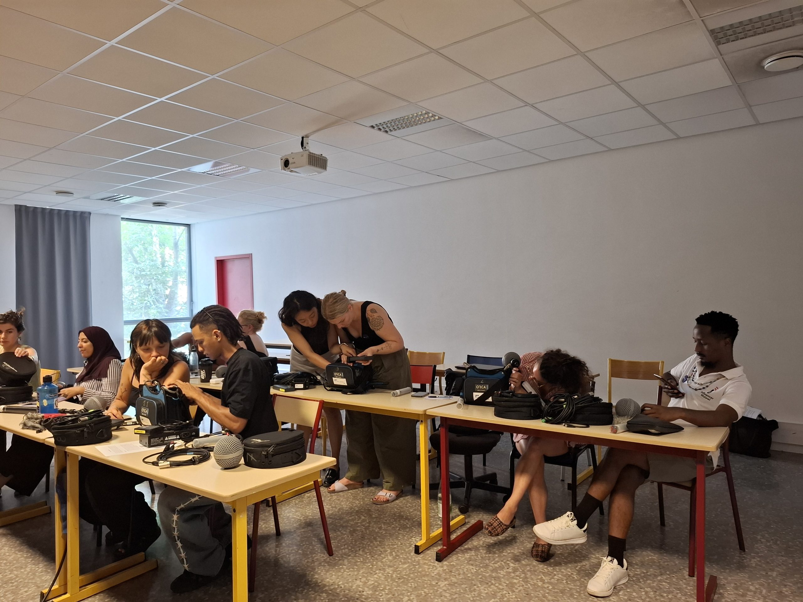les stagiaires en class